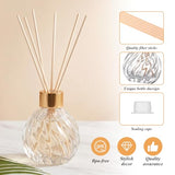 8 Pcs Bathroom Reed Diffuser Sets with 40 Natural Sticks, 3.4oz Empty Glass Bottles & Gold Caps, Bathroom Diffuser with Sticks for Home Office Aromatherapy Decor