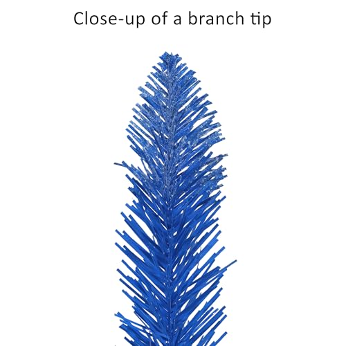 Puleo International Pre-Lit 6.5' Artificial Christmas Tree with 300 Lights, Blue