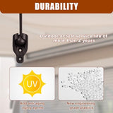 Coolaroo Replacement Parts Roller Shade Hardware Bungee Kit and End Cap Tie Downs for Coolaroo Outdoor Roller Shade (2, Brown)