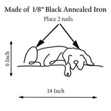 Matani Metal Dog Wall Decor | Minimalist Room & Living Room Wall Decor (Sleeping Labrador)