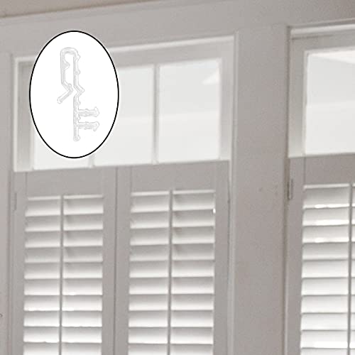 16 Pcs Hidden Blind Clips 2 inch Hidden Channel Valance Clips Clear Plastic Valance Retainer Clips for Home Window Blinds