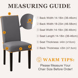 Sufdari Dining Chair Covers,Kitchen Cover,Parsons Slipcover,Spandex Protectors for Room Stretch Chairs Cover Set of 4 -Gray
