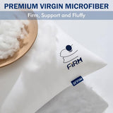 MIULEE 12x20 Throw Pillow Inserts Set of 2, Decorative Throw Pillows for Couch Sofa Bed, 100% Virgin Fiber Filling