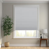 Changshade Cordless Cellular Shades, Blackout Honeycomb Shades for Windows, Pull Down Pleated Blinds, Easy to Install for Indoor Windows and French Doors,34" W x 72" H, White