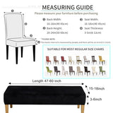 FORCHEER Black Velvet Dining Chair Covers with Bench Slipcover for Dining Room Stretch Dining Table Chair Covers 4 and A Bench Cover Removable Washable