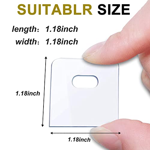 25 Sets (50 Pieces) of Clear Vertical Blind Repair Tabs/Blind Fixer Tabs for Vertical Blinds Replacement Slats