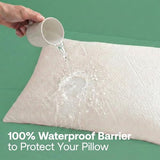 Premium Standard 20''x 26'' Waterproof Pillow Protector Covers - Zippered Pillowcase, Set of 2 Standard Size