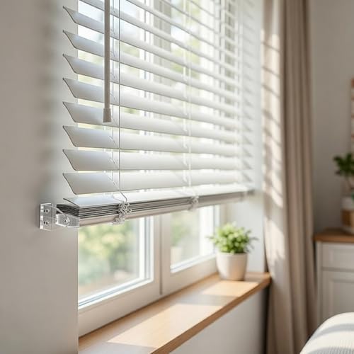 BBTO 40 Pcs 1 Inch Blind Hold Down Brackets Clear Plastic Blinds Hooks Bottom Rail Hold Clips Replacements Mini Horizontal Blinds Shades Windows Doors or Home or Rv