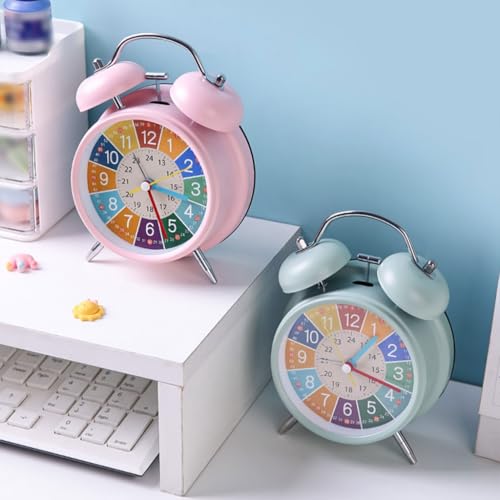 Classical Loud Alarm Clock with Double Belled Pattern with Backlight for Hard of Hearing in Stylish Matte