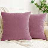 HWY 50 Purple Pink Throw Pillow Covers Velvet 18x18 Inch Pack of 2