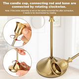 Candlestick Holders, 24PCS Metal Taper Candle Holder, Brass Gold Candle Holders for Candlesticks, Candle Holder for Wedding Fireplace Mantel Housewarming Gift Housewarming Gift