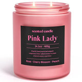CHILLFLAME Candles for Women, 14.1 oz Scented Candles for Home, 2 Wicks Blended Scents Birthday Candles Gifts for Mom, Wife, Teachter, Girlfriend (Rose+Cherry Blossom+Peach)