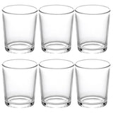 LETINE Clear Glass Tea Light Holders Set of 6 - Votive Candle Holders for Weddings, Events, Home, Bridal Shower, Birthday, Christmas, Party Table Decor and Centerpieces