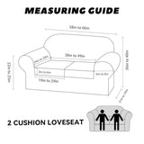 Loveseat Slipcover with Armrest Pockets 3-Piece Set, Stretch Faux Leather Love Seat Covers for 2-Cushion Couches(Fits 58-66") - Non-Slip, Machine Washable, Pet & Kid Friendly - Beige