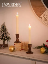 Wooden Candlestick Holders Rustic: Farmhouse Taper Candle Holder