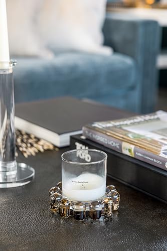 Home Collection Original Amber Glass Large Bubble Candle Dish