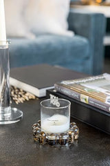 Home Collection Original Amber Glass Large Bubble Candle Dish