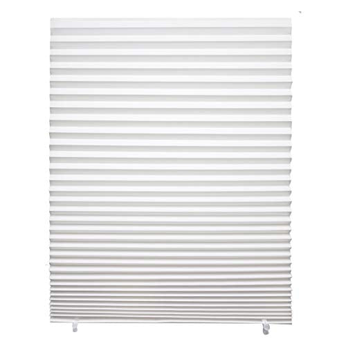 Changshade 6-Pack Pleated Paper Temporary Shades Cordless Light Filtering Cut to Size Temporary Paper Blinds for Indoor Windows of Office, Bedroom, Bathroom, Living Room, 36" W x 72" H, White