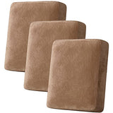 H.VERSAILTEX 3 Piece Sofa Cushion Covers Bundle Armless Futon Cover, Camel