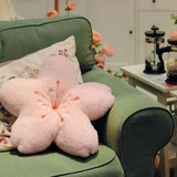Cherry Blossom Plush Throw Pillow Living Room Sofa Pillow Flower Chair Cushion Throw Pillow (15.74 * 15.74, Pink)