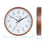 La Crosse Technology Atomic Analog Wall Clock, Wood, 12.80" (404-50447)
