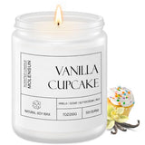 Vanilla Cupcake Scented Candle, Soy Wax 7 oz