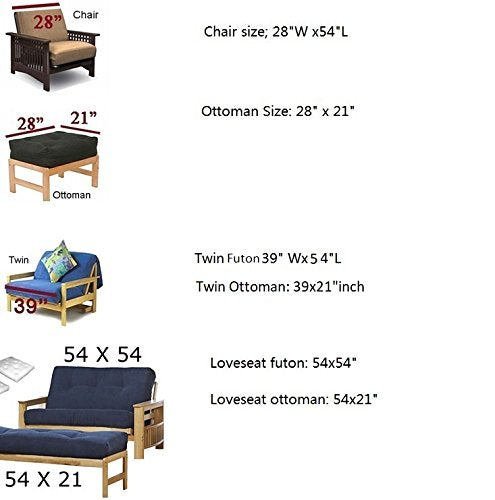 OctoRose Leather Like Snake Brown and Bonded Solid Black Micro Suede Reversible 3 Side Zipper Futon Cover Twin Size 39x75+8" (inch) (Leatherlike-Black, Twin(39x75+8"))