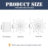 ZEXUIRU 3 Set Silver Starburst Wall Art for Home Decor Metal Bling Crystal Rhinestones Sunburst Wall Decor Sparkling Rhinestone Art Accent Silver - 13in