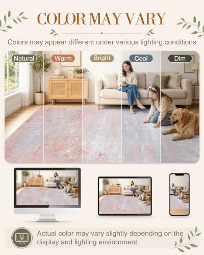 OLANLY 2x3 Washable Small Rug Non Slip Indoor Door Mat for Entryway Bedside