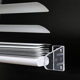 2 Inch 4pcs Blinds Hold Down Brackets, Clear Plastic Door Blinds Bottom Bracket, Blind Bottom Rail Hold Clips for Horizontal Blinds Shades Windows Doors