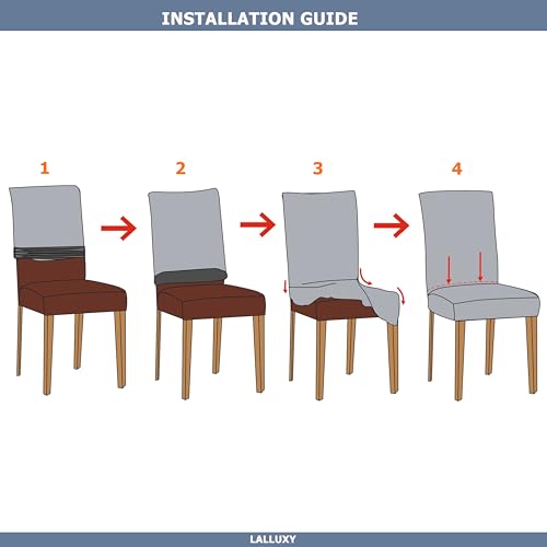 Chair Covers for Dining Chairs Set of 4, Stretchy Soft Parson Chair Covers Removable Washable Kitchen Dining Room Chair Slipcovers with Elastic for Universal Fit (Bloom Splendor)