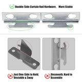 Curtain Rod Bracket Curtain Rod Hardware Brackets Curtain Rod Single Bracket Spreader Wall Bracket Hooks Curtain Rod Hooks for Wall(12 Sets)