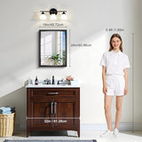 CIRCUMI 18"x24" Brushed Black Mirror with Chunky Box Metal Frame, Bathroom Mirror for Vanity Remodel & New Home, Living Room, Entryway, Rectangular Wall Mirror, Tempered Glass, Vertical or Horizontal