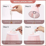 Kids Table Lamp, Adorable 14 Inch Castle Style Kids Desk Lamp, Pink Bedside Lamp Ideal for Girls Bedroom Decor, Includes LED Bulb