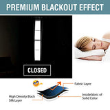 H.VERSAILTEX 100% Blackout Curtains for Bedroom Black Out Curtains 96 inch Thermal Insulated Long Blackout Curtains for Living Room, Energy Saving Curtains for Patio Door Grommet (1 Panel, Jet Black)