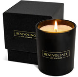 Benevolence LA Premium Lavender & Lilac Scented Candle – Long-Lasting, 45-Hour Burn – Luxury Natural Soy Candle for Home – Aromatherapy & Room Decor – 8oz