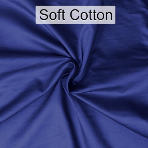 6 Pack Decorative 100% Cotton Pillow Covers Square Cushion Cover Solid Christmas DIY Throw Pillowcase for Home Bed Sofa Thanksgiving Day,Dark Blue,6 Pack-20" x 20"/50x50cm