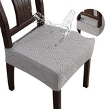 Waterproof Stretch Seat Covers,Dining Room Chair for 4 Set Removable Washable Chair Slipcover Protectors,Rear Covers,Light Grey