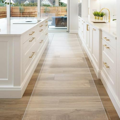 Clear Runner Rug for Hallway, 2'x10' No Slip Waterproof Kitchen Floor Mat