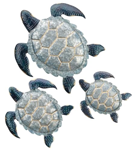 Regal Art & Gift Sea Turtle Wall Décor, Handcrafted Metal Ocean-Inspired Art, Weather-Resistant Coastal Decor for Indoor & Outdoor, Ideal for Living Room, Porch & Backyard, 17.25”L x 1.5”W x 18.5”H