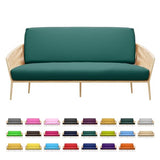 Magshion Futon Cover Slipcover with Elastic Bottom Thick Sofa Bed Furniture Protector Covers for Washable Twin Size 39"x75"x6" Teal Green