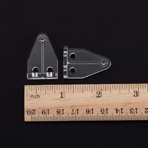 BBTO 40 Pcs 1 Inch Blind Hold Down Brackets Clear Plastic Blinds Hooks Bottom Rail Hold Clips Replacements Mini Horizontal Blinds Shades Windows Doors or Home or Rv