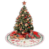 Cute Nutcracker Christmas Tree Skirt 36" Christmas Pink Nutcracker Tree Skirts Santa Mat for Mini Small Pencil Big X-Mas Tree Farmhouse Ornaments Decorations