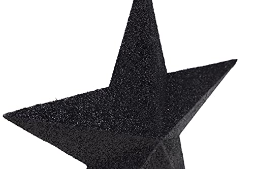 Christmas Concepts® 20cm Glitter Tree Top Star Decoration – Christmas Tree Topper/Ornament (Black)
