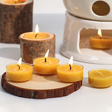 36 Packs Beeswax Tealight Candles- 4 Hour Burn Time Beeswax Candles Burn Evenly and Clean Bees Wax Candles Bulk Smokeless Beeswax Tea Lights for Relaxing Air Purification