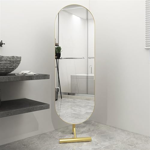 Decorative Full-Length Dressing Mirror, Household Floor-Standing, Bedroom Fitting for Living Room(Gold)