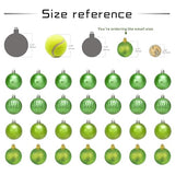 Small Size 28ct shatterproof Christmas Ball Ornaments in 4 Classic finishes for Christmas Tree Decoration (Lime Green, 1.57“ Mini Size)