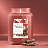 Yankee Candle Sparkling Cinnamon, Christmas Scented Candle, 22oz Large Jar with up to 150 Hour Burn Time, Giftable