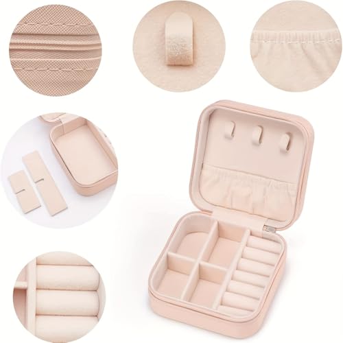 PU Leather Small Jewelry Box, Travel Portable Jewelry Case for Ring, Pendant, Earring, Necklace, Bracelet Organizer Storage Holder Boxes-Purple