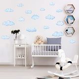 DECOWALL DS9-1702 Clouds Kids Wall Decals Wall Stickers Peel and Stick Removable Wall Stickers for Kids Nursery Bedroom Living Room